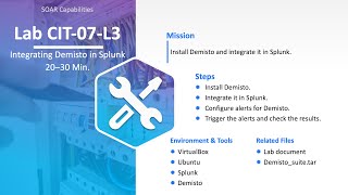 CIT07LS3 Integrating Demisto in Splunk  Lab Task 1 [upl. by Nilauqcaj459]