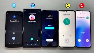 Meet WhatsApp Incoming call Motorola 1S  Galaxy S25  Realme C67  Z Flip3  Alarm Clock OpponA55 [upl. by Ayinat959]