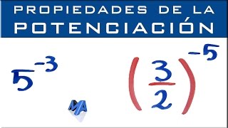 Propiedades de la potenciación  Potencias con exponentes negativos [upl. by Aniz]