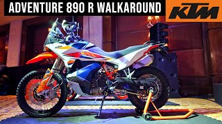 KTM 890 Adventure R First Look Walkaround Review India [upl. by Lula734]