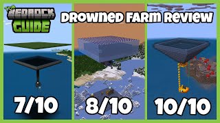 Minecraft Bedrock Drowned Farm 119  Review [upl. by Kristin367]