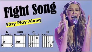 Fight Song Rachel Platten Guitar Chord and Lyrics PlayAlong Chart [upl. by Bohlen]