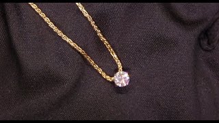 96607  T023  Round Brilliant Diamond Pendant  18ct Yellow Gold [upl. by Kat676]