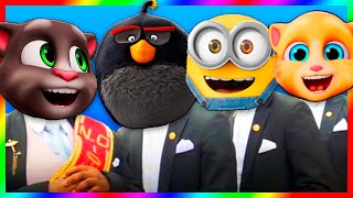 My Talking Tom amp Minions 2 amp Angry Birds  Coffin Dance Song COVER [upl. by Aihsital]