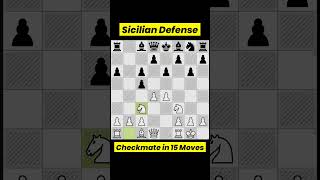 Checkmate in 15 moves Sicilian Defense chess [upl. by Barbarese568]