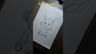 easy rabbit drawing videoviralshortsvideo howtodrawcute for beginners tutorial [upl. by Maurilia]