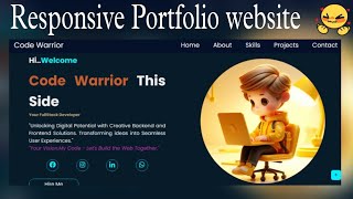 Part 1  Portfolio Website using Html CSS and JavaScript Personal Portfolio website using Html CSS [upl. by Eiggem]