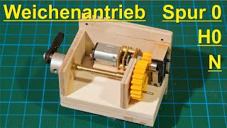 Weichenantrieb für Spur 0 H0 und N selbst gebaut [upl. by Areehs]