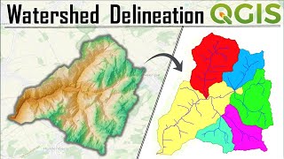 Complete QGIS Watershed Delineation Tutorial [upl. by Siduhey]