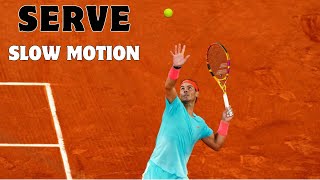 Rafael Nadal Serve Slow Motion  Analysis [upl. by Etyam]