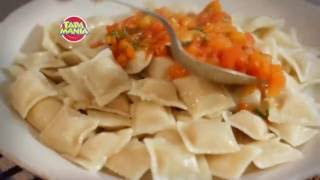 Ravioles con salsa de tomate receta Tapamania [upl. by Geiger]