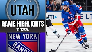 New York Rangers vs Utah Hockey Club  Game Highlights  101224 Game 2 [upl. by Mooney60]