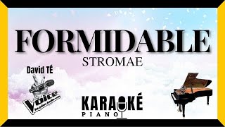 Formidable  Stromae Karaoké Piano Français THE VOICE [upl. by Billmyre]