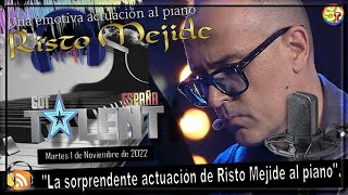 🎹 Risto Mejide tocando el piano en Got Talent 8 España 🔊 quotUna emotiva actuación al pianoquot [upl. by Zetnwahs]