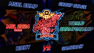 Richy vs Samurai  MSL 2024 WORLDS  Group Stage  Mario Strikers Battle League [upl. by Nerwal]