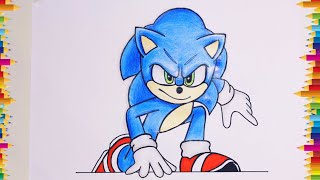 Sonic şəkli necə çəkmək olar Asan və maraqlı şəkil çəkmək  rəsm çəkmək smiletvsekilcekmek [upl. by Yasdnyl444]