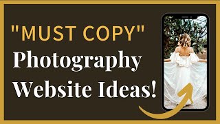 9 Photography Website Ideas YOU NEED to copy [upl. by Rihsab442]