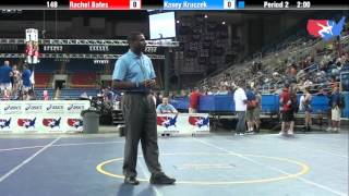 Fargo 2012 148 Round 2 Rachel Bates Texas vs Kasey Kruczek Pennsylvania [upl. by Cora]