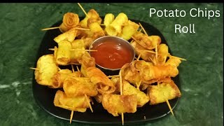 Potato Chips Roll  Potato Rolls Recipe  Potato Chips  Aloo Chips Recipe  आलू चिप्स shorts [upl. by Ataymik206]