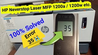 Hp Neverstop Laser Printer Error 35 Problem Solve 100  hp neverstop laser mfp 1200w error 35 [upl. by Anoiek]