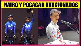 NAIRO Quintana OVACIONADO GIRO de ITALIA 2024 PRESENTACION EQUIPOS [upl. by Mecke715]