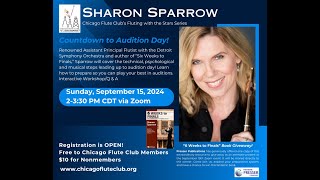 CFC Fluting with the Stars Sharon Sparrow quotCountdown to Audition Dayquot September 15 2024 [upl. by Liew]