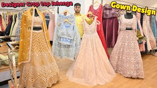 Latest Designer Crop Top Lehenga and Gown Collection  Beautiful Premium Lehenga amp Gown Designs [upl. by Akisej]