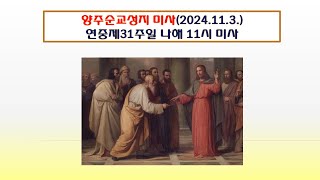 양주순교성지 미사연중제31주일 나해 11시미사 2024113 [upl. by Eiknarf]