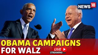 Obama Speech Live  Obama Rally For Tim Walz Live  US Elections 2024  US News  Kamala Live  N18G [upl. by Riem204]