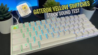 Gateron Yellow Switches Stock Sound Test  Mizar MZ60 60 Keyboard [upl. by Meridith833]