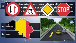 2024 examen théorique permis de conduire Belgique ✅ code de la route Belge test 3 [upl. by Asilegna]