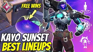 Top 20 Kayo Sunset Lineups  Must Know Tricks Valorant [upl. by Alyahc]