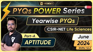 PYQ Power Series  General Aptitude  Part A  June 2024  Shift 1  Part 1  Ajay Namdeo  CSIR [upl. by Nilyam]