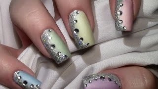 Pastell Mix Nageldesign mit Nagellack für kurze und lange Nägel  Nail Art Design Tutorial [upl. by Ainesy220]