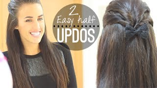 Easy half updos for everyday [upl. by Nwahsyt]