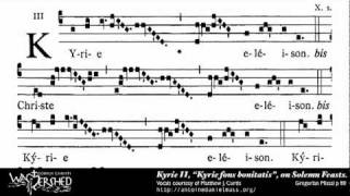 Kyrie II from Mass II Gregorian Chant [upl. by Esialb]