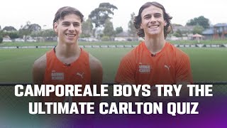 Ben and Lucas Camporeale take on a TOUGH Carlton quiz 😤 [upl. by Arny]