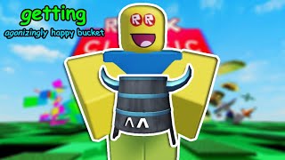 Claiming the quotAgonizingly Happy Bucketquot Item in the Classic Event Roblox [upl. by Nibor]