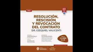 RESOLUCIÓN RESCISIÓN Y REVOCACIÓN DEL CONTRATO II [upl. by Terriss]