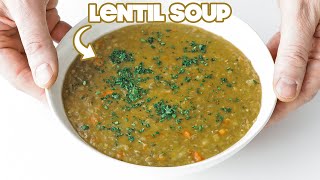 Homemade Lentil Soup Recipe [upl. by Bastian981]