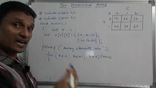 Two Dimensional Array in C  Arrays in C language  C Tutorial  By Sudhakar Bogam  in telugu [upl. by Deuno]