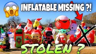 Who Stole Our Christmas Inflatable Blow Up  Santa Is MISSING Broken Inflatables Windy Day [upl. by Northey]