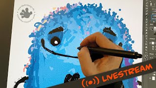 🔴 Livepainting  ReDesign MalmonsterKarte  digital Drawing  Artwork [upl. by Bilbe]