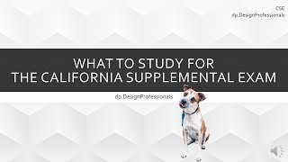 PASS CSE IN ONE MONTH What to Study for the California Supplemental Exam [upl. by Siraf171]