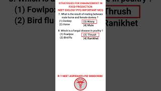 Strategies for enhancement in food production mcq neet2025 neetpyq ncert biology viral shorts [upl. by Nellir]