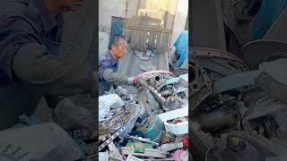 Automobile scrap metal parts recycling process [upl. by Anyg]