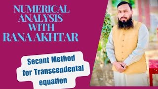 Secant Method  for Transcendental equation [upl. by Einalam645]