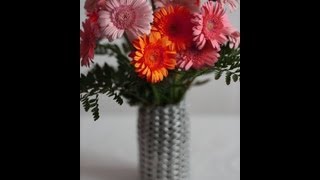 Pull tab vase tutorial  Vase en languettes de canette [upl. by Akzseinga]