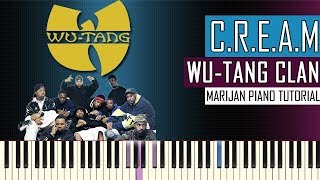 How To Play WuTang Clan  CREAM  Piano Tutorial  Sheets [upl. by Pelagias833]