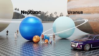 Solar System Size Comparison on a Human Scale  3D [upl. by Ahtelat90]